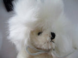 PRADA FUR HAIR FREEEZY BIANCO POODLE DOG KEYRING Keychain COA