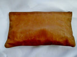 STONE MOUNTAIN Leather Baguette Purse Wallet Clutch Pouch Case BROWN Organizer