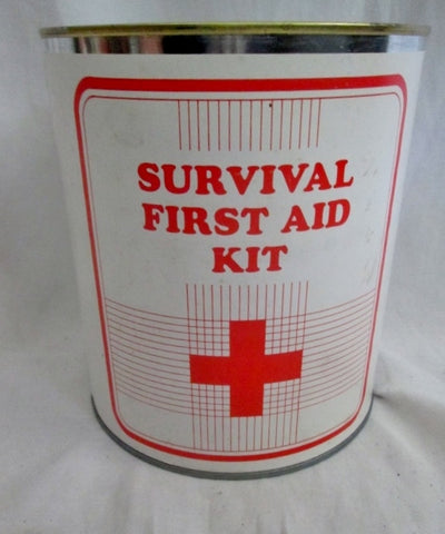Vtg Apocalypse SURVIVALIST BOMB SHELTER FIRST AID SURVIVAL KIT Can S.I. Equipment