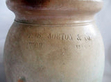 F. B. Norton & Co. Antique Primitive Salt Glazed Stoneware Worcester Mass Crock