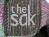 THE SAK Distress Leather Hobo Tassel Bag Bucket Satchel Crossbody BROWN