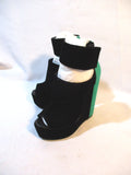 NEW PIERRE HARDY VELVET SUEDE KID Wedge Heel Bootie 37 BLACK GREEN