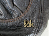 THE SAK Distress Leather Hobo Tassel Bag Bucket Satchel Crossbody BROWN