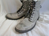 Mens CALVIN KLEIN JEANS HEWITT 2 Leather Chukka BOOTS Shoes GRAY 9.5 Combat
