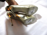 NEW NWT  YVES SAINT LAURENT PARIS Stiletto Heel PUMP SHOE 36 GOLD