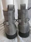Mens CALVIN KLEIN JEANS HEWITT 2 Leather Chukka BOOTS Shoes GRAY 9.5 Combat