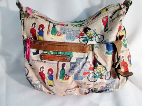 LILY BLOOM Nylon shoulder bag purse crossbody SHOPPAHOLIC Vegan BEIGE TAN Call Me Maybe