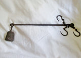 Rustic Primitive Antique Vtg Weighted Iron Scale Hook Measurement Tool Steampunk Decor
