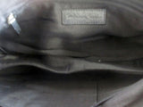 SABRINA SCALA Leather Stitch Hobo Shoulder Bag Satchel Purse BLACK Hippie BROWN