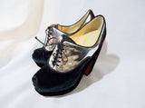 NEW CHRISTIAN LOUBOUTIN Platform Pump 36.5 6 Shoe VELVET MIRROR