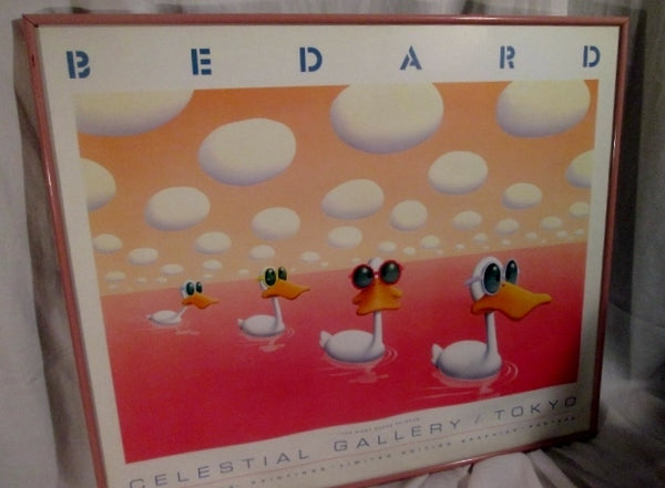 Vintage 1988 MICHAEL BEDARD FIRST DUCKS ON MARS 26X22