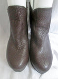Womens JOE'S Wedge Leather High Heel Ankle BOOT Shoe Booties BROWN 8