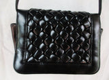 MICHIKO FOR MARKAY woven shoulder bag messenger crossbody purse satchel BLACK S
