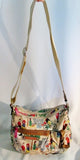 LILY BLOOM Nylon shoulder bag purse crossbody SHOPPAHOLIC Vegan BEIGE TAN Call Me Maybe