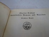 Antique CHARLES DICKENS NICHOLAS NICKELBY OLIVER TWIST Leather Book GERMAN