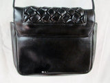MICHIKO FOR MARKAY woven shoulder bag messenger crossbody purse satchel BLACK S
