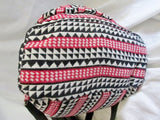 PARCEL Aztec Mexican Style Rucksack Daytripper BACKPACK BAG WHITE BLACK RED Vegan
