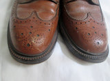 Mens HANOVER L.B. SHEPPARD BROGUE Leather WINGTIP OXFORD Shoes 10A BROWN