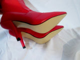 Womens CHERRY RED Clingy Thigh High Stiletto GOGO Boot FETISH 41 10.5