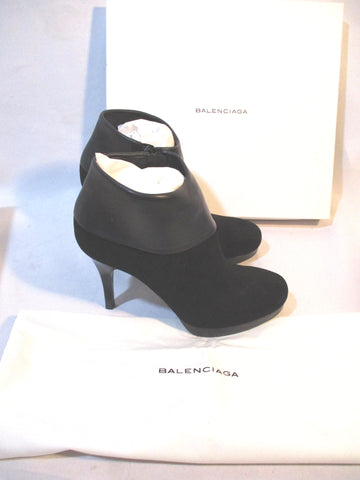 NEW NIB BALENCIAGA STIV TOP Leather Ankle BOOT Bootie 36.58 BLACK