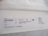 NEW CHLOE TALCO CALF Leather Bootie Ankle Boot 36 TAUPE NIB High Heel