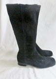 Womens LA CANADIENNE 22248 Suede Leather Tall BOOT Shoe Waterproof BLACK 9.5