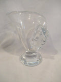 Signed Studio GLASS CHAMBERED NAUTILUS SEASHELL Vase Vessel CLEAR
