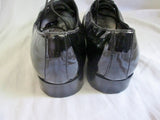 Mens Hugo Vitelli Tuxedo Dress Shoes Fabric STRIPE Metal 10.5 BLACK