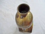Vintage 7" BRASS PHRENOLOGY Head Bust Candelabra Candle Holder Sculpture