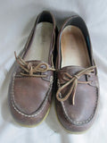 Womens TIMBERLAND 62339 Leather BENIN BOAT SHOE Moccasins Mocs Slip on Brown 9