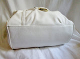 OLIVIA + JOY ZIP Vegan Faux Leather TOTE satchel shoulder bag duffle WHITE briefcase