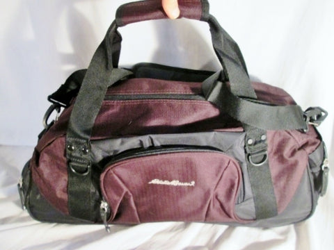 NEW EDDIE BAUER Duffle Gym Bag Travel Carry Overnighter Luggage PURPLE Vegan