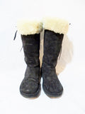 Womens UGG AUSTRALIA 5163 UPSIDE Suede Winter BOOT Shearling BLACK 10