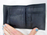 TRUMP PLAZA ATLANTIC CITY'S CENTERPIECE Nylon Bifold Wallet BLACK Organizer