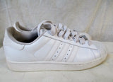 EUC Mens ADIDAS Mesh Sneaker Trainer Athletic Shoe Leather 789002 WHITE 10