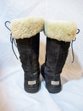 Womens UGG AUSTRALIA 5163 UPSIDE Suede Winter BOOT Shearling BLACK 10