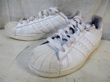 EUC Mens ADIDAS Mesh Sneaker Trainer Athletic Shoe Leather 789002 WHITE 10