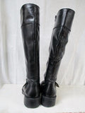 Womens J. CREW Leather HARNESS Moto Rocker BOOTS Shoes BLACK 6 Riding
