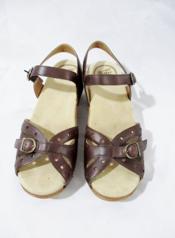 Womens DANSKO Leather Strappy Fisherman Sandal 36 / 6 BROWN Shoe