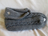NEW NWT Womens POLO RALPH LAUREN Knit Slippers Socks Booties GRAY