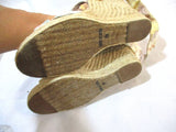NEW MISSONI WEDGE HEEL Sandal Ankle Wrap Espadrille  SPAIN 37 SILVER GOLD