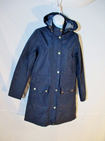 NEW BARBOUR DRYBURGH Raincoat Rain jacket coat 34 4 BLUE NAVY Waterproof Womens  Hood Breathable