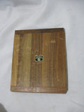Vintage Set 8 Flint Stainless Steel Steak Knife Vanadium USA Wood Holder