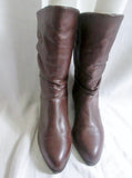 Womens ENICO Italy Vegan Western Cowboy Buckaroo Rocker BOOTS BROWN 7 Slouch