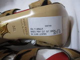 NEW CHARLOTTE OLYMPIA URSULA Strappy Sandal HEEL Shoe LEOPARD PONY Fur 36