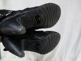 COCONUT WILLA Slouch Faux LEATHER Moto BOOT Shoe Buckle BLACK 9 High Heel