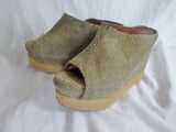 Womens JEFFREY CAMPBELL VIRGO PLATFORM WEDGE Shoes Sandals JUTE 7.5