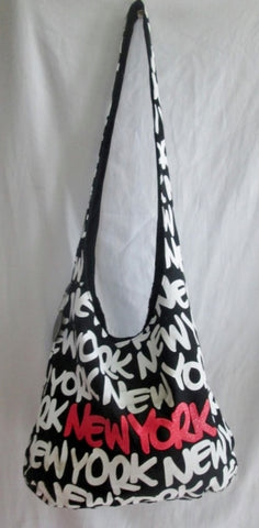 ROBIN RUTH Signature NEW YORK USA Vegan Hobo Shoulder Bag BLACK PINK NEON