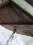 Handmade 17" BRONZE WOOD BIRDHOUSE BIRD HOUSE Hanging Art Yard Decor Rustic Primitive