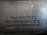 RENATO ANGI FIRENZE Italy BOUTIQUE leather envelope bag flap purse BLACK
